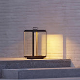 Handtag Glas Lykta Utomhus LED Golvlampa